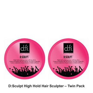 D:fi - D:Sculpt High Hold Hair Sculpter – Twin Pack (2 x 150g) – bundle contents: 2 x D:fi - D:Sculpt High Hold Hair Sculpter 150g