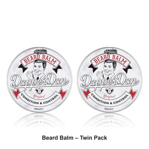 Dapper Dan - Beard Balm – Twin Pack (2 x 50ml) – bundle contents: 2 x Dapper Dan - Beard Balm 50ml