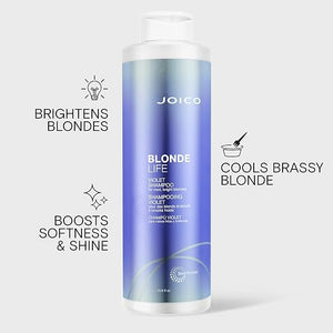 Joico - Blonde Life Violet Shampoo & Conditioner Duo 1000ml Bundle – Joico Blonde Life Violet Shampoo 1000ml (detail)