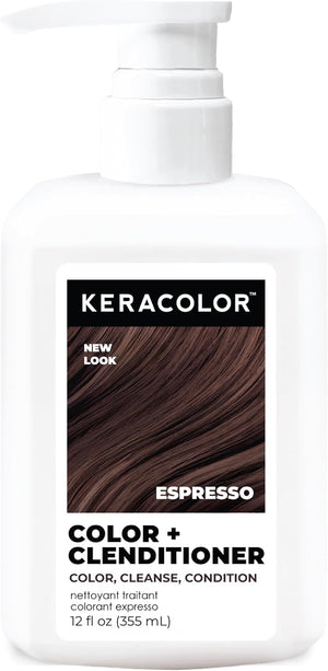Keracolor - Espresso Color + Clenditioner & Tinted Gloss Duo Bundle – Keracolor Color + Clenditioner Espresso 355ml