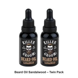 Killer Groom - Beard Oil Sandalwood – Twin Pack (2 x 30g) – bundle contents: 2 x Killer Groom - Beard Oil Sandalwood 30g