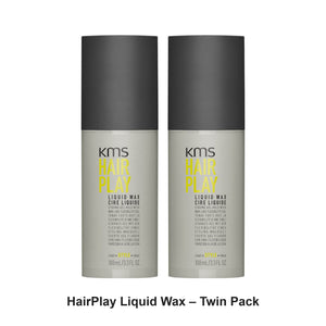 KMS - HairPlay Liquid Wax – Twin Pack (2 x 100ml) – bundle contents: 2 x KMS - HairPlay Liquid Wax 100ml