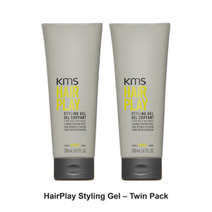 KMS - HairPlay Styling Gel – Twin Pack (2 x 200ml) – bundle contents: 2 x KMS - HairPlay Styling Gel 200ml