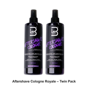 L3VEL3 - Aftershave Cologne Royale – Twin Pack (2 x 400ml) – bundle contents: 2 x L3VEL3 - Aftershave Cologne Royale 400ml