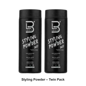 L3VEL3 - Styling Powder – Twin Pack (2 x 30g) – bundle contents: 2 x L3VEL3 - Styling Powder 30g