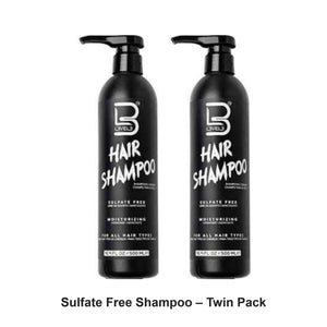 L3VEL3 - Sulfate Free Shampoo – Twin Pack (2 x 500ml) – bundle contents: 2 x L3VEL3 - Sulfate Free Shampoo 500ml