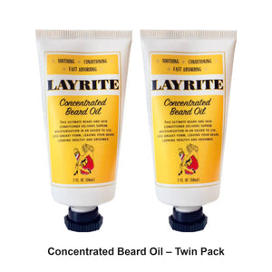 Layrite - Concentrated Beard Oil – Twin Pack (2 x 59ml) – bundle contents: 2 x Layrite - Concentrated Beard Oil 59ml