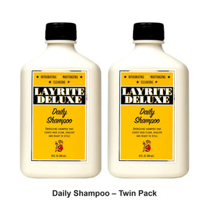 Layrite - Daily Shampoo – Twin Pack (2 x 300ml) – bundle contents: 2 x Layrite - Daily Shampoo 300ml