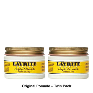 Layrite - Original Pomade – Twin Pack (2 x 42g) – bundle contents: 2 x Layrite - Original Pomade 42g