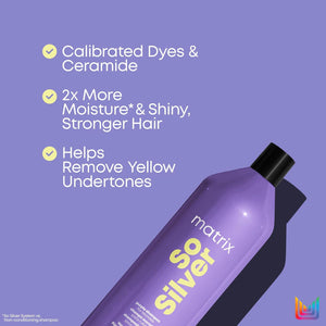 Matrix - Color Obsessed So Silver Shampoo 300ml – 1000ml size shown