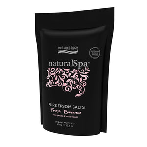 Natural Look - Natural Spa Fresh Romance Body Lotion, Sea Salt Scrub & Epsom Salts Trio Bundle – Natural Look Natural Spa Fresh Romance Epsom Salts 650g