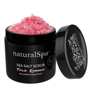 Natural Look - Natural Spa Fresh Romance Body Lotion, Sea Salt Scrub & Epsom Salts Trio Bundle – Natural Look Natural Spa Fresh Romance Sea Salt Scrub 500g