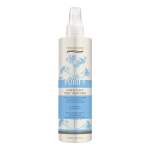 Natural Look - Purify Scalp Scrub, Clarifying Shampoo & Tonic Spray Trio Bundle – Natural Look Purify Hair & Scalp Tonic Treatment Spray 250ml