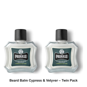 Proraso - Beard Balm Cypress & Vetyver – Twin Pack (2 x 100ml) – bundle contents: 2 x Proraso - Beard Balm Cypress & Vetyver 100ml