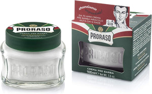 Proraso - Refreshing Pre-Shave Cream Jar Green – Twin Pack (2 x 100g) – Proraso - Refreshing Pre-Shave Cream Jar Green 100g