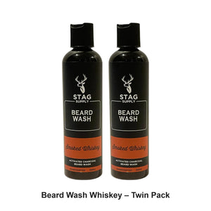 Stag Supply - Beard Wash Whiskey – Twin Pack (2 x 250ml) – bundle contents: 2 x Stag Supply - Beard Wash Whiskey 250ml