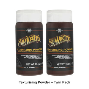 Suavecito - Texturising Powder – Twin Pack (2 x 28g) – bundle contents: 2 x Suavecito - Texturising Powder 28g