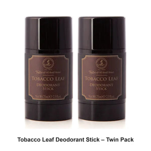 Taylor of Old Bond Street - Tobacco Leaf Deodorant Stick – Twin Pack (2 x 75ml) – bundle contents: 2 x Taylor of Old Bond Street - Tobacco Leaf Deodorant Stick 75ml