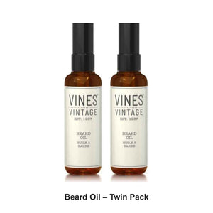 Vines Vintage - Beard Oil – Twin Pack (2 x 100ml) – bundle contents: 2 x Vines Vintage - Beard Oil 100ml
