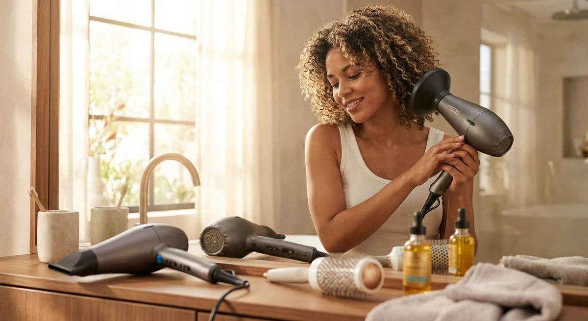 Best hair dryer for frizzy hair — ionic dryer with concentrator nozzle
