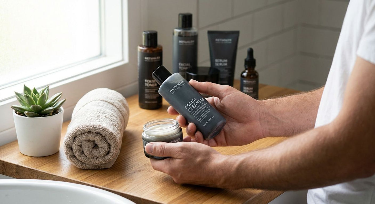 Skincare products for men with combination skin