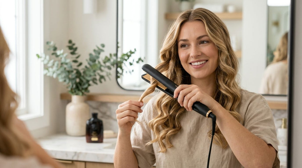 How to curl hair with a straightener