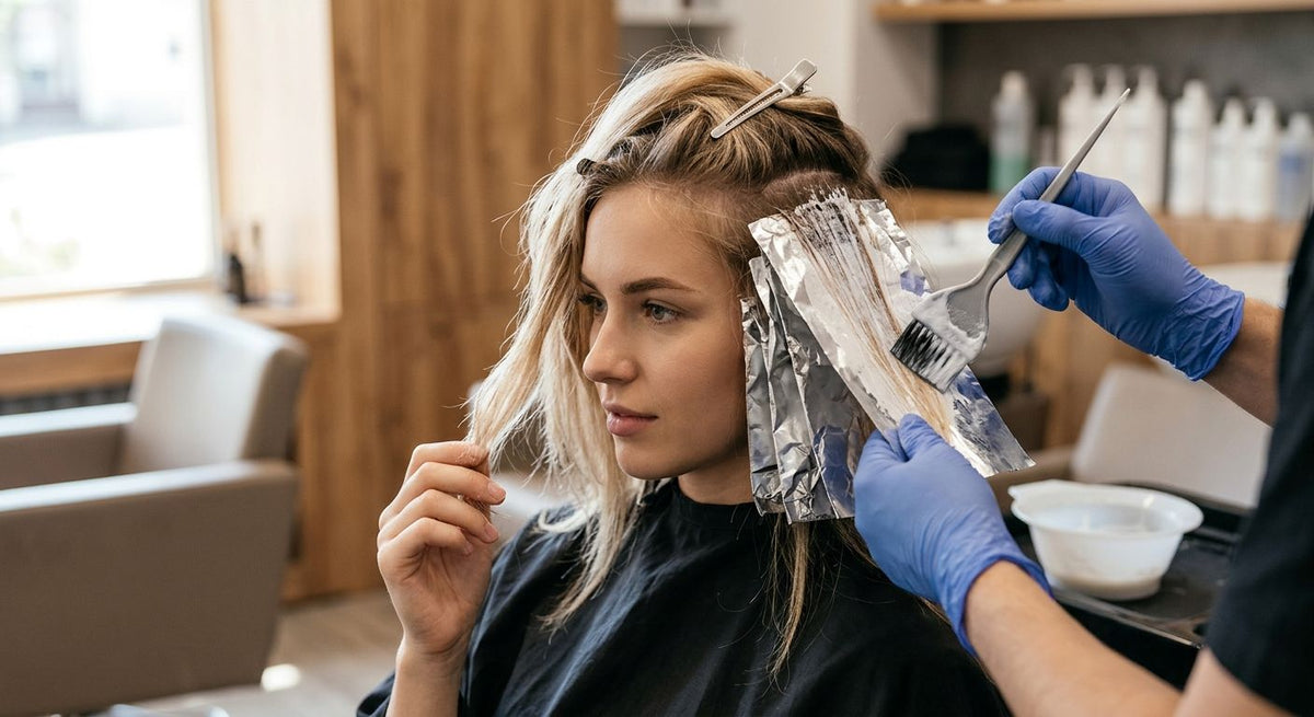 How long should you leave bleach in hair before rinsing?