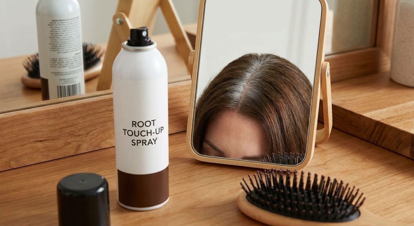 Root touch-up spray for grey regrowth