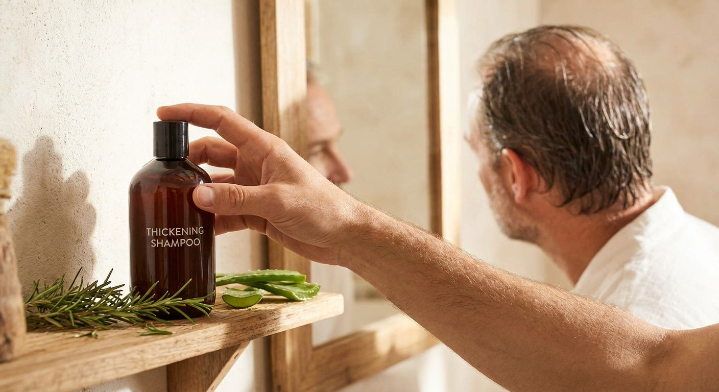 Hair thickening shampoo for thinning hair