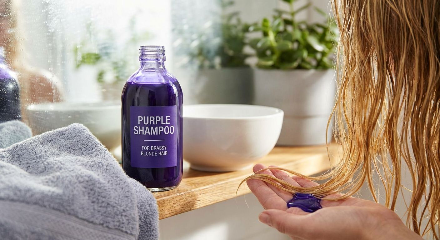 Purple shampoo for brassy blonde hair