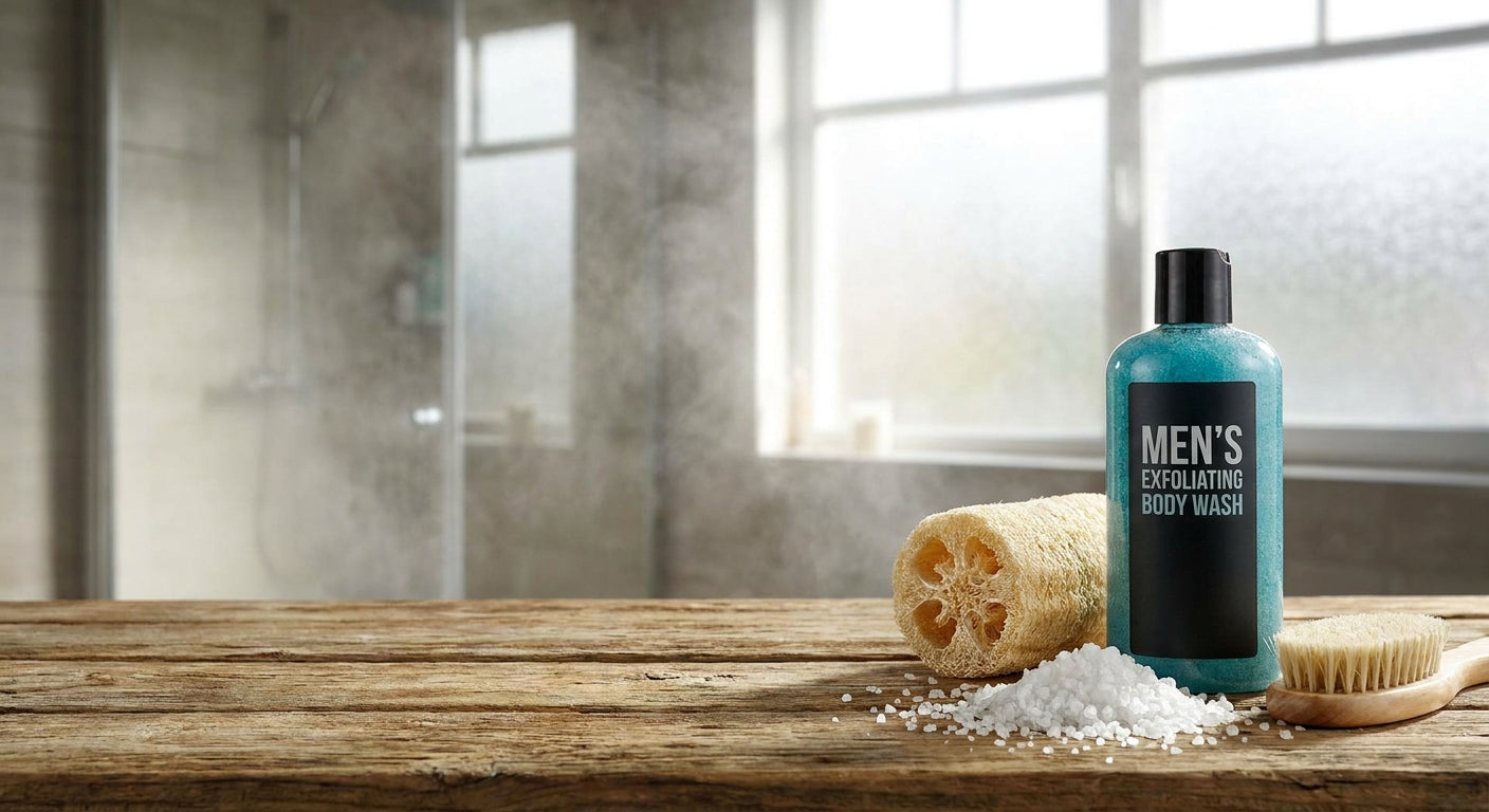 Exfoliating body wash for men