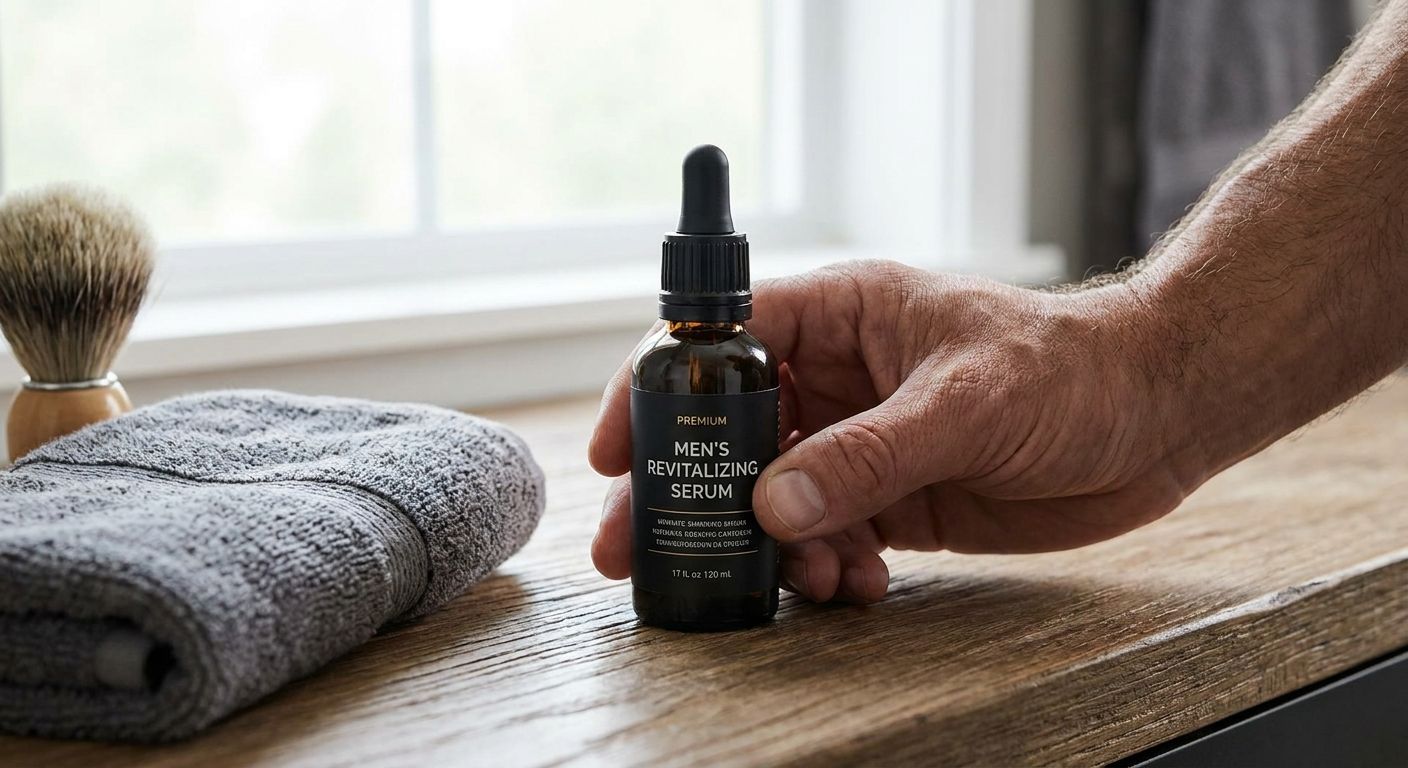 Anti-aging serum for men's skin
