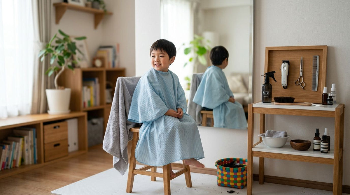 How to set up a home haircut station for kids
