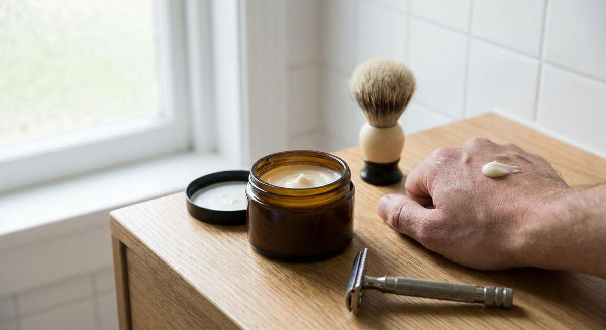 Post-shave balm for razor burn