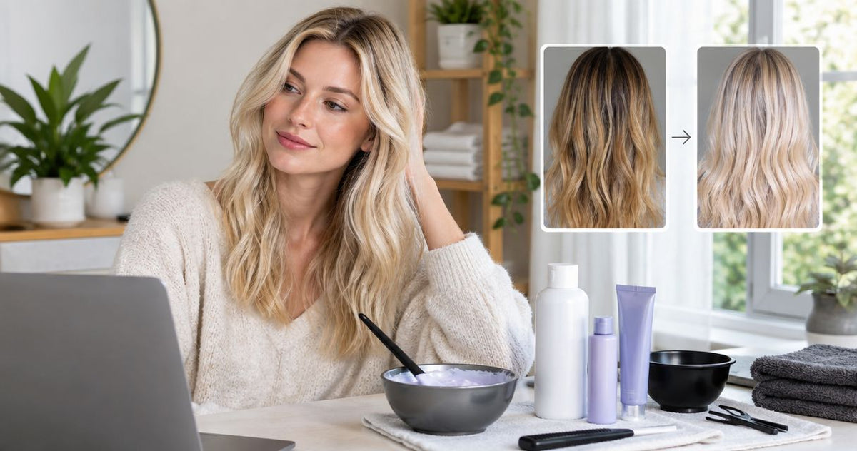 Bleach to toned blonde: complete 2026 home colour workflow