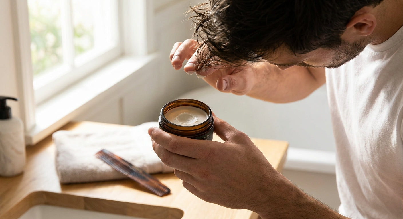 How to apply pomade for a natural finish