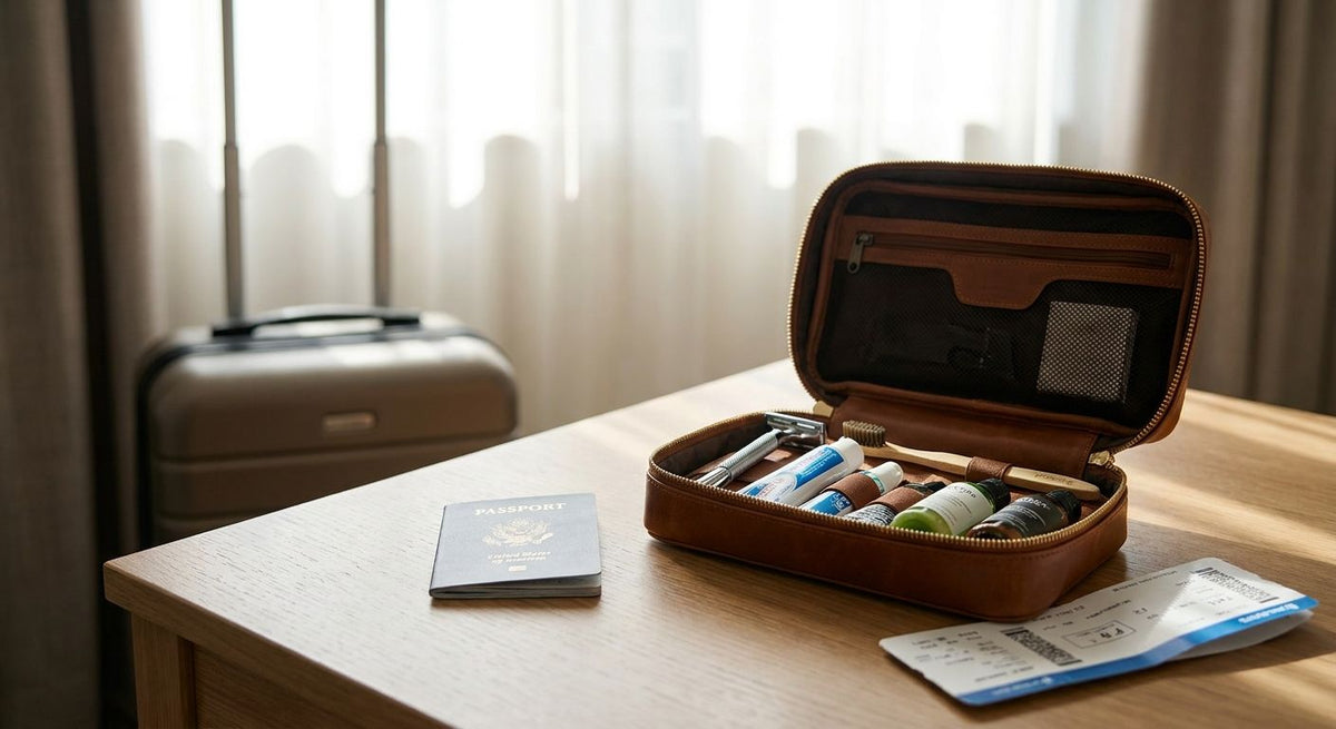 Travel grooming kits for frequent flyers