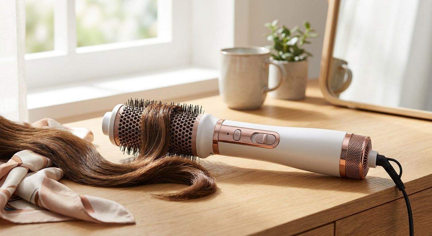 Hot air styling brushes for smooth blowouts