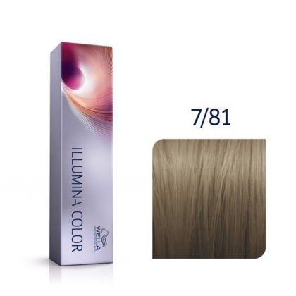 Wella Professionals - Illumina Color 7/81 Medium Blonde Pearl Ash 60ml – front of pack