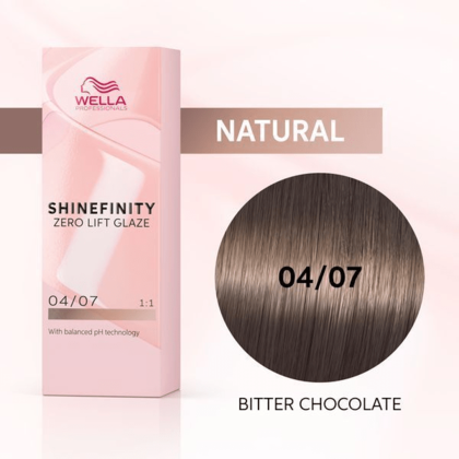 Wella Professionals - Shinefinity 04/07 Bitter Chocolate 60ml – front of pack
