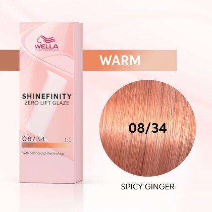 Wella Professionals - Shinefinity 08/34 Spicy Ginger 60ml – front of pack