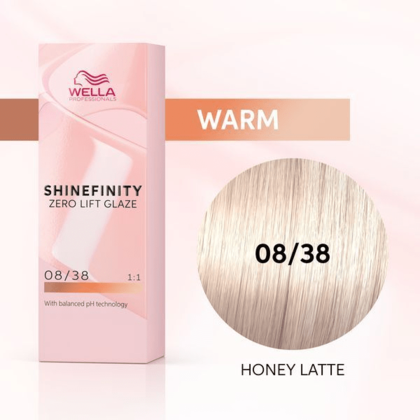 Wella Professionals - Shinefinity 08/38 Honey Latte 60ml – front of pack