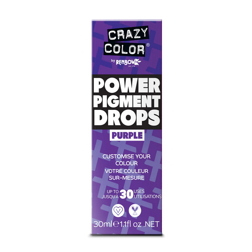 Crazy Color - Power Pigment Drops Purple 30ml (High Concentration Colour)