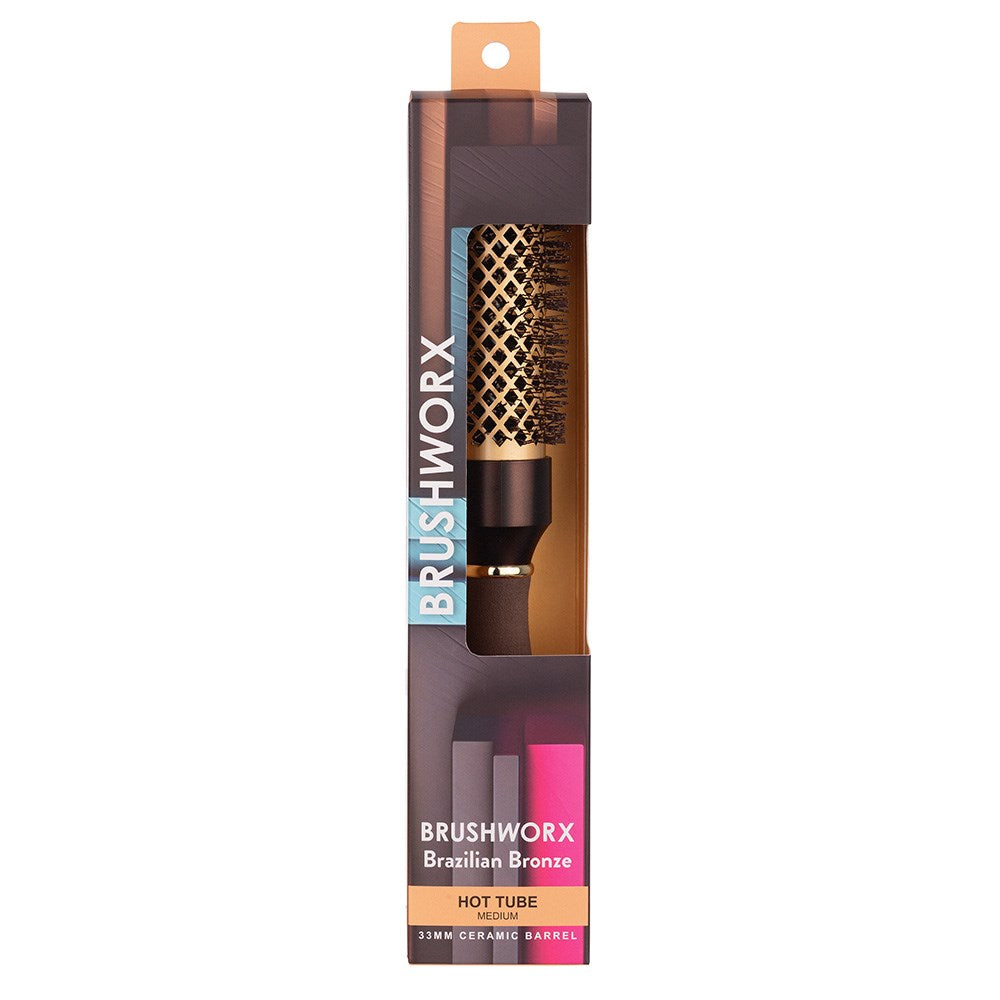 Brushworx - Brazilian Bronze Hot Tube Brush Trio Bundle – Brushworx Brazilian Bronze Hot Tube Brush - Medium 50mm (detail)