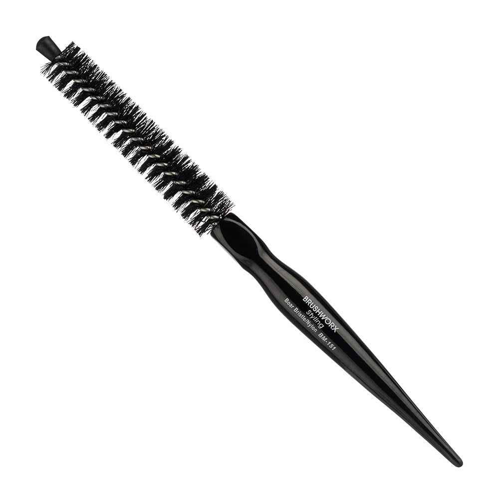 Brushworx - Styler Small Bottle Bristle Hair Brush - Black 25mm