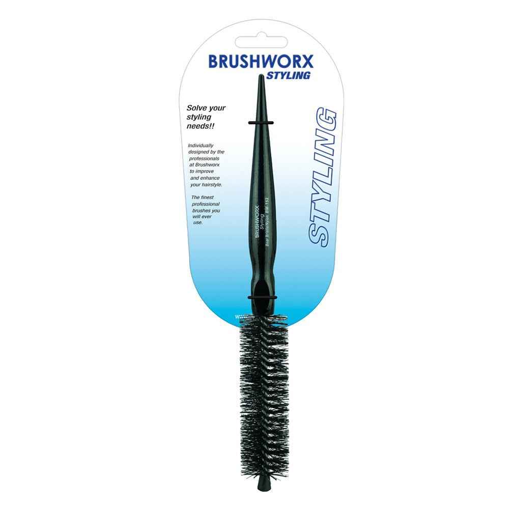 Brushworx - Styler Medium Bottle Brush - Black 30mm