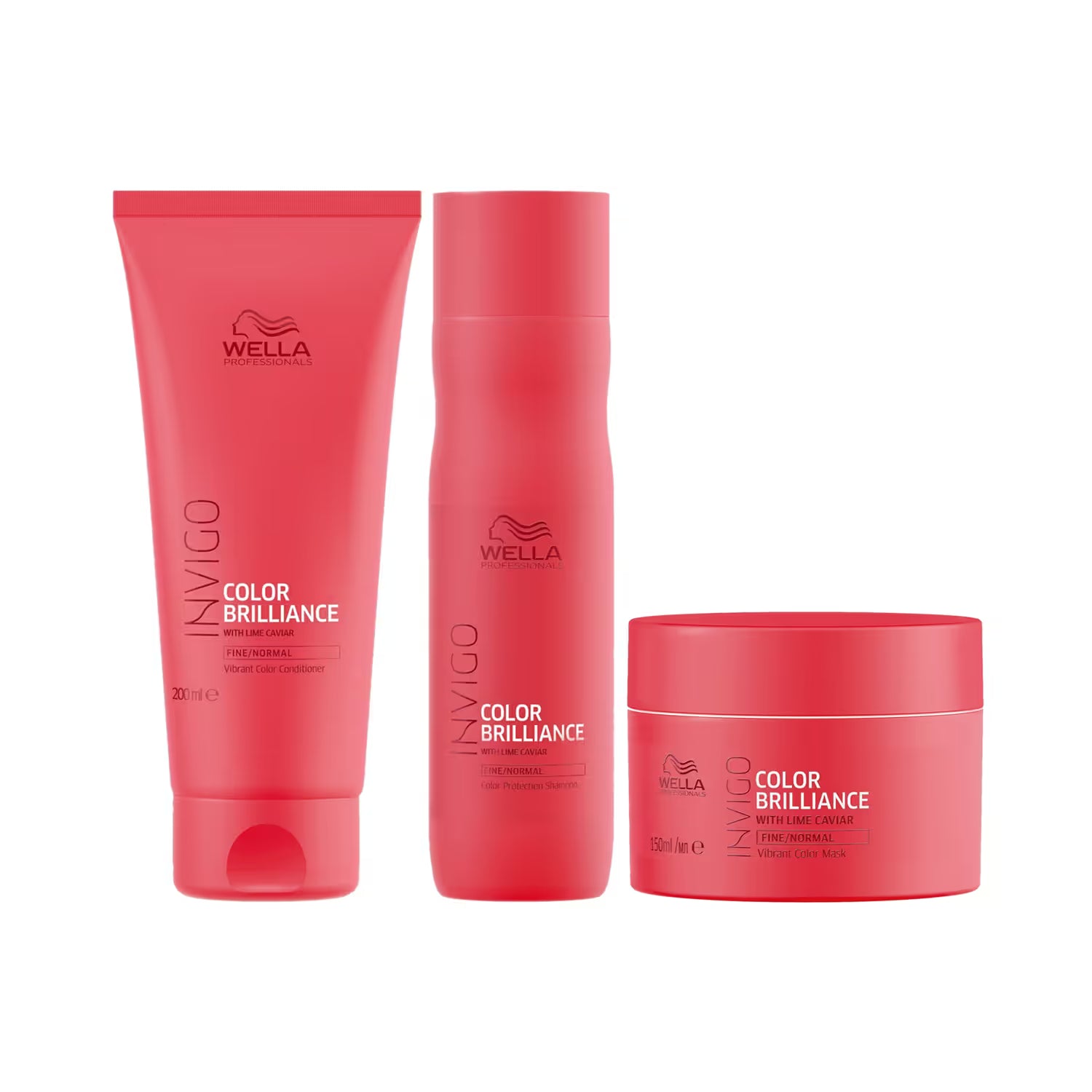 Wella Professionals - Invigo Color Brilliance Shampoo, Conditioner & Mask Trio Bundle