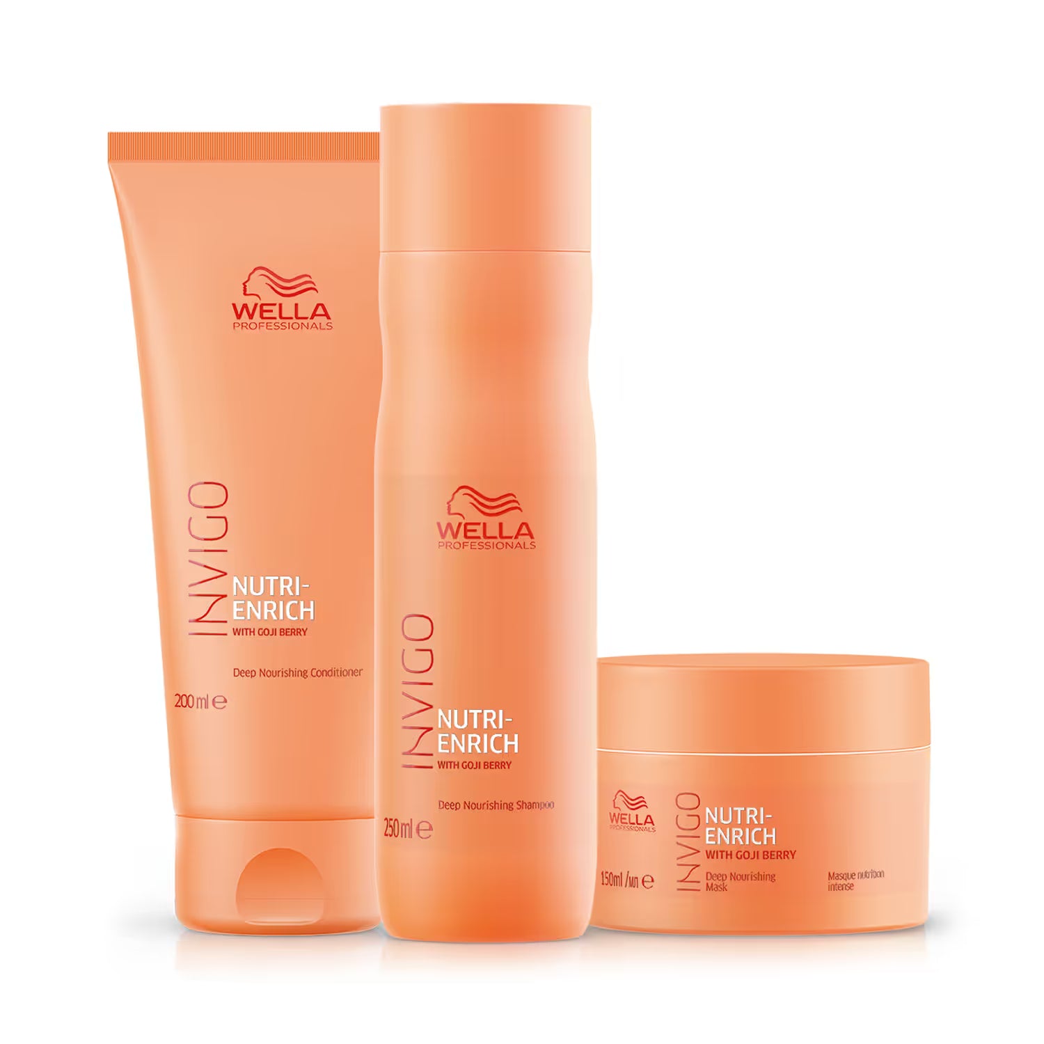 Wella Professionals - Invigo Nutri-Enrich Deep Nourishing Shampoo, Conditioner & Mask Trio Bundle