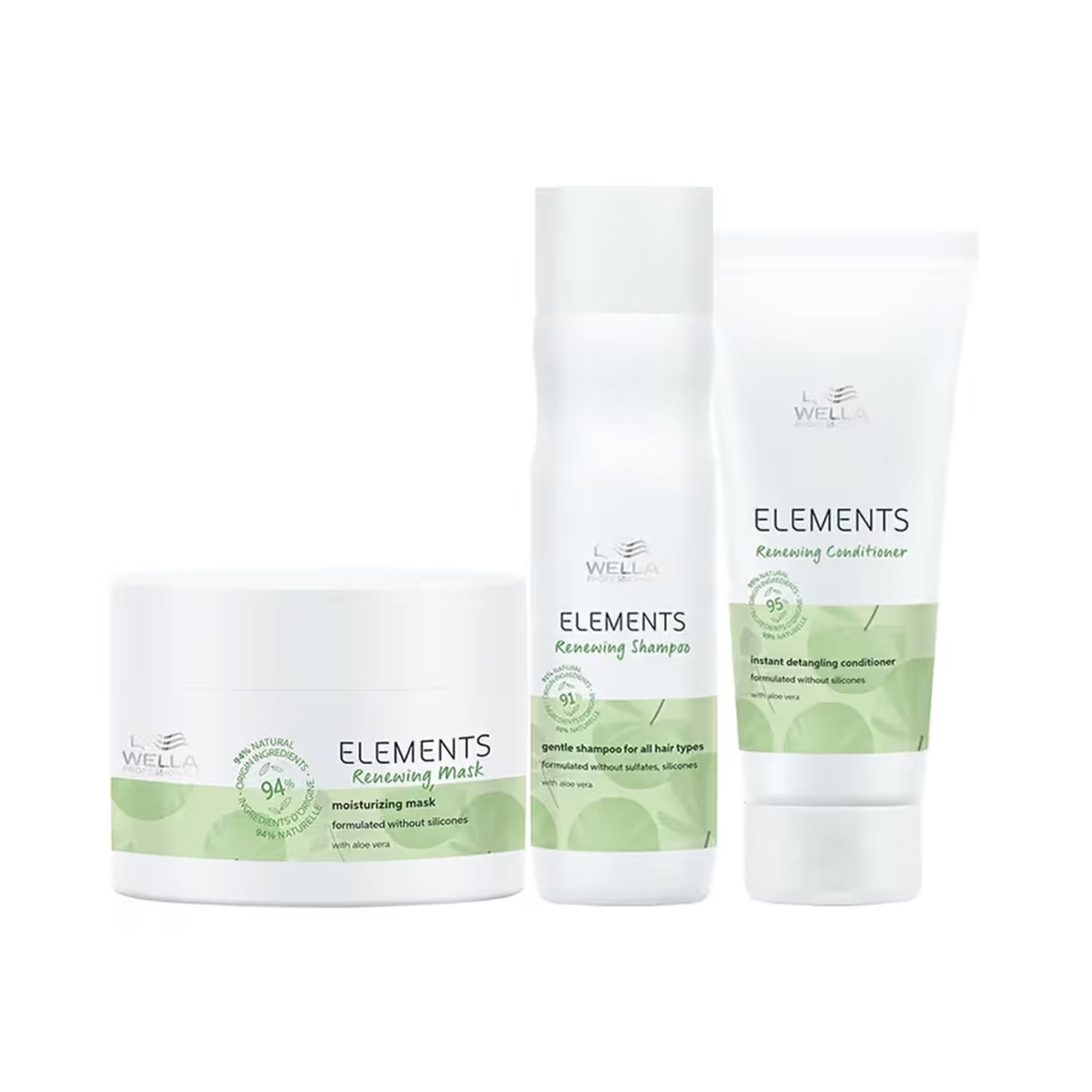 Wella Professionals - Premium Care Elements Renewing Shampoo, Conditioner & Mask Trio Bundle