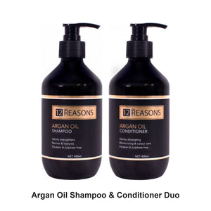 12 Reasons - Argan Oil Shampoo & Conditioner Duo Bundle – bundle contents: Argan Oil Shampoo 400ml, Argan Oil Conditioner 400ml